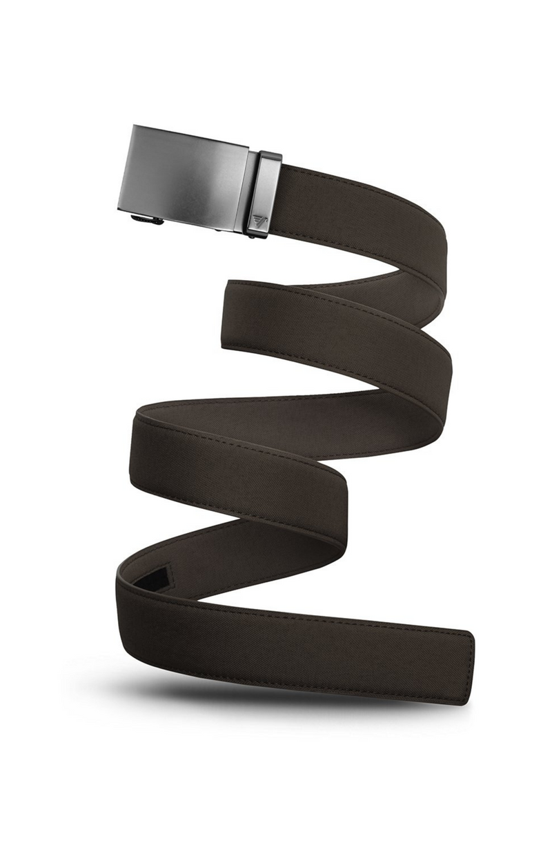 Mission Belts - Gunmetal Buckle with Cedar Brown Belt