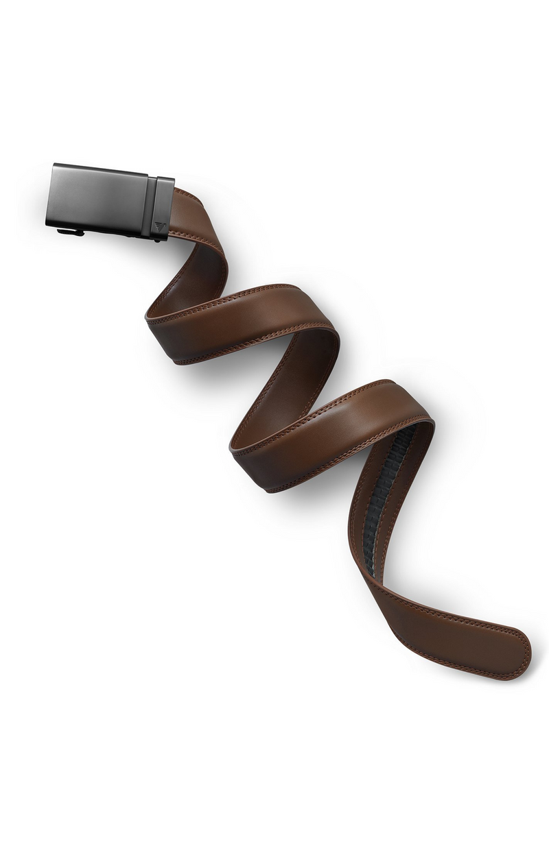 Mission Belts - Gunmetal Buckle with Mocha Brown Belt