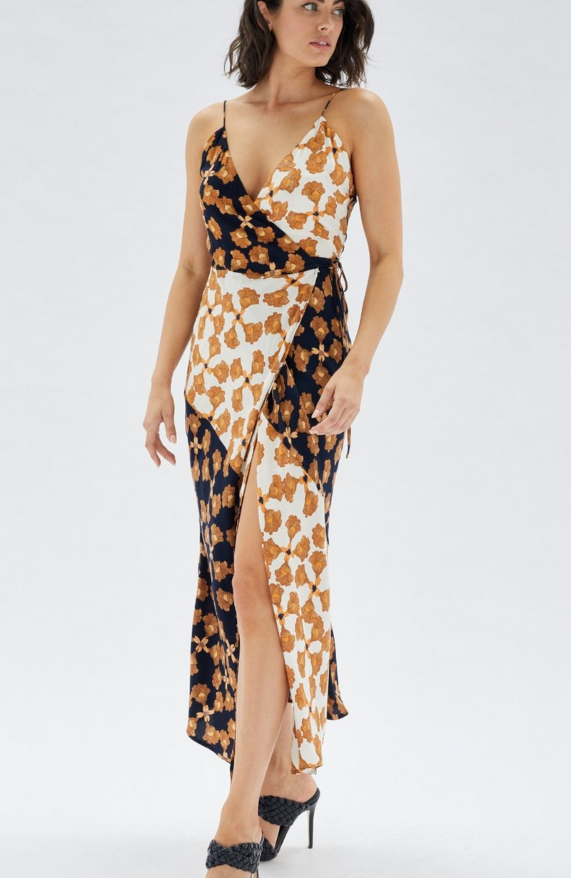 MINKPINK - Nour Cami Wrap Midi Dress
