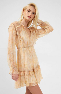 French Connection - Callie Recycled Crinkle Ruffle Mini Dress