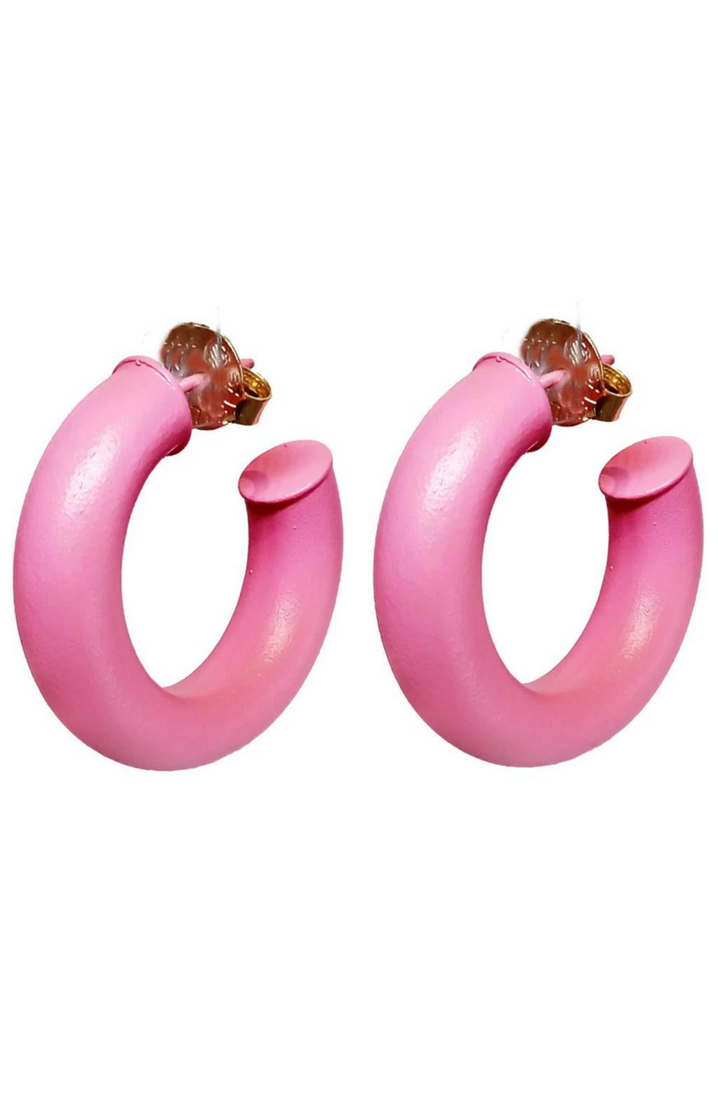 Sheila Fajl - Small Chantal Pink Painted Earrings