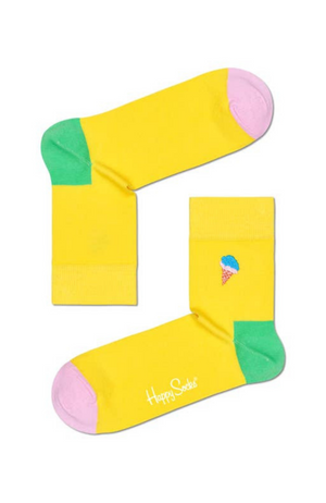 Happy Socks - Embroidery Ice Cream Half Crew