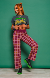 Daydreamer - Boysenberry Plaid Pant