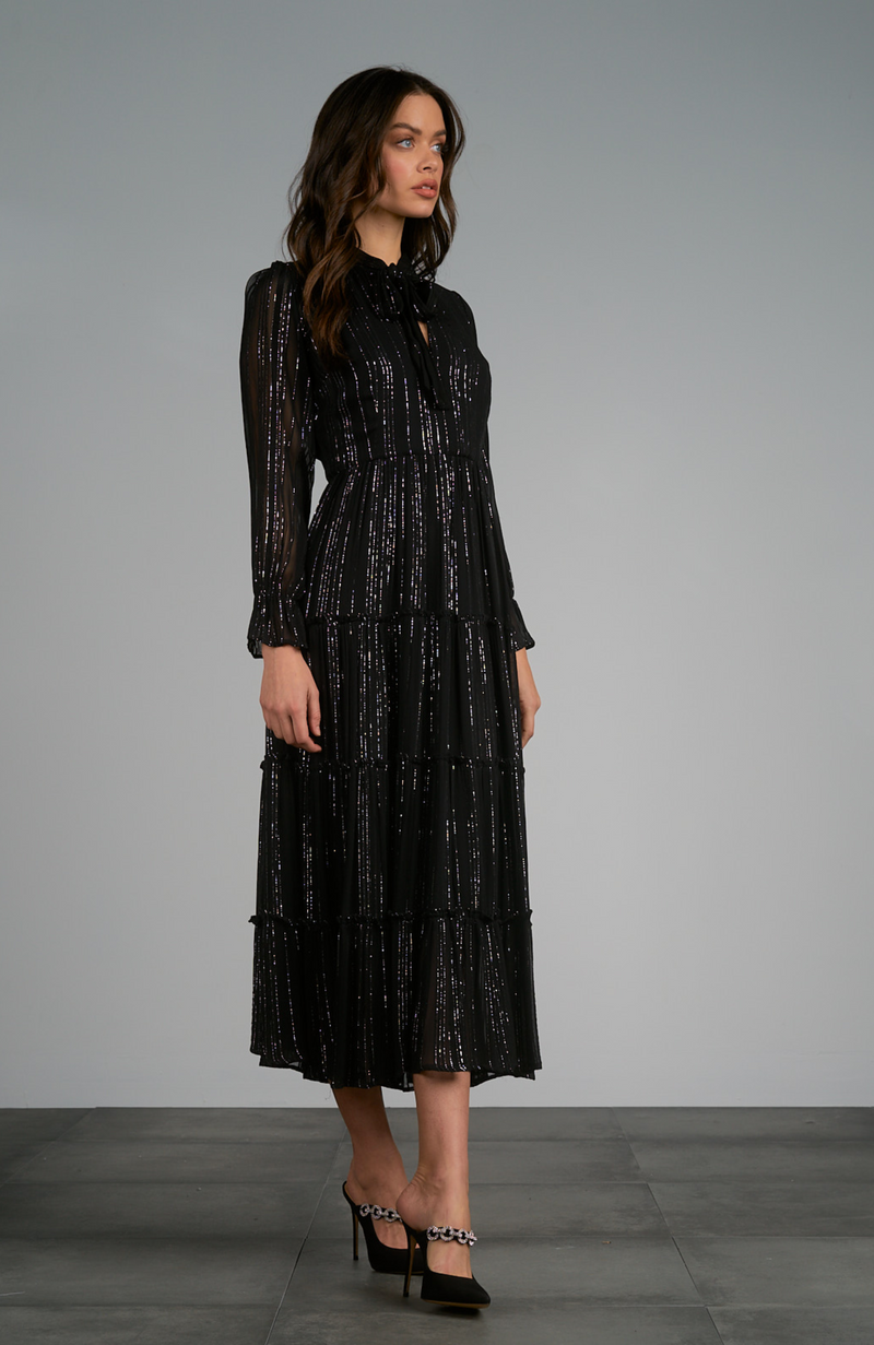 Shimmer Stripe Maxi Dress