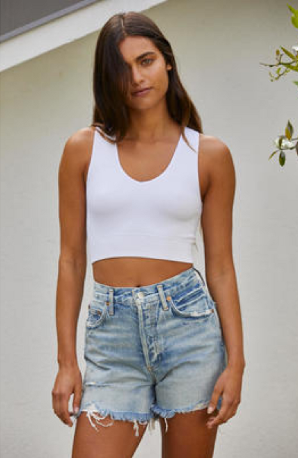 Ribbed Seamless Cropped Cami