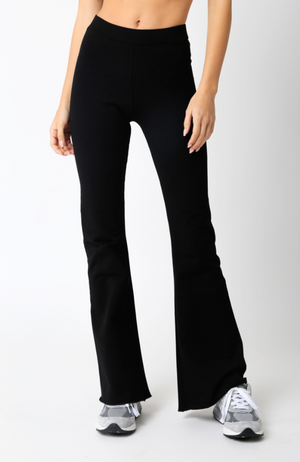 Pullon Solid Black Pants