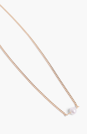 Able - Pearl Curb Chain Necklace
