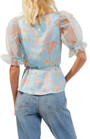 French Connection - Elitan River Daisy Puff Sleeve Top