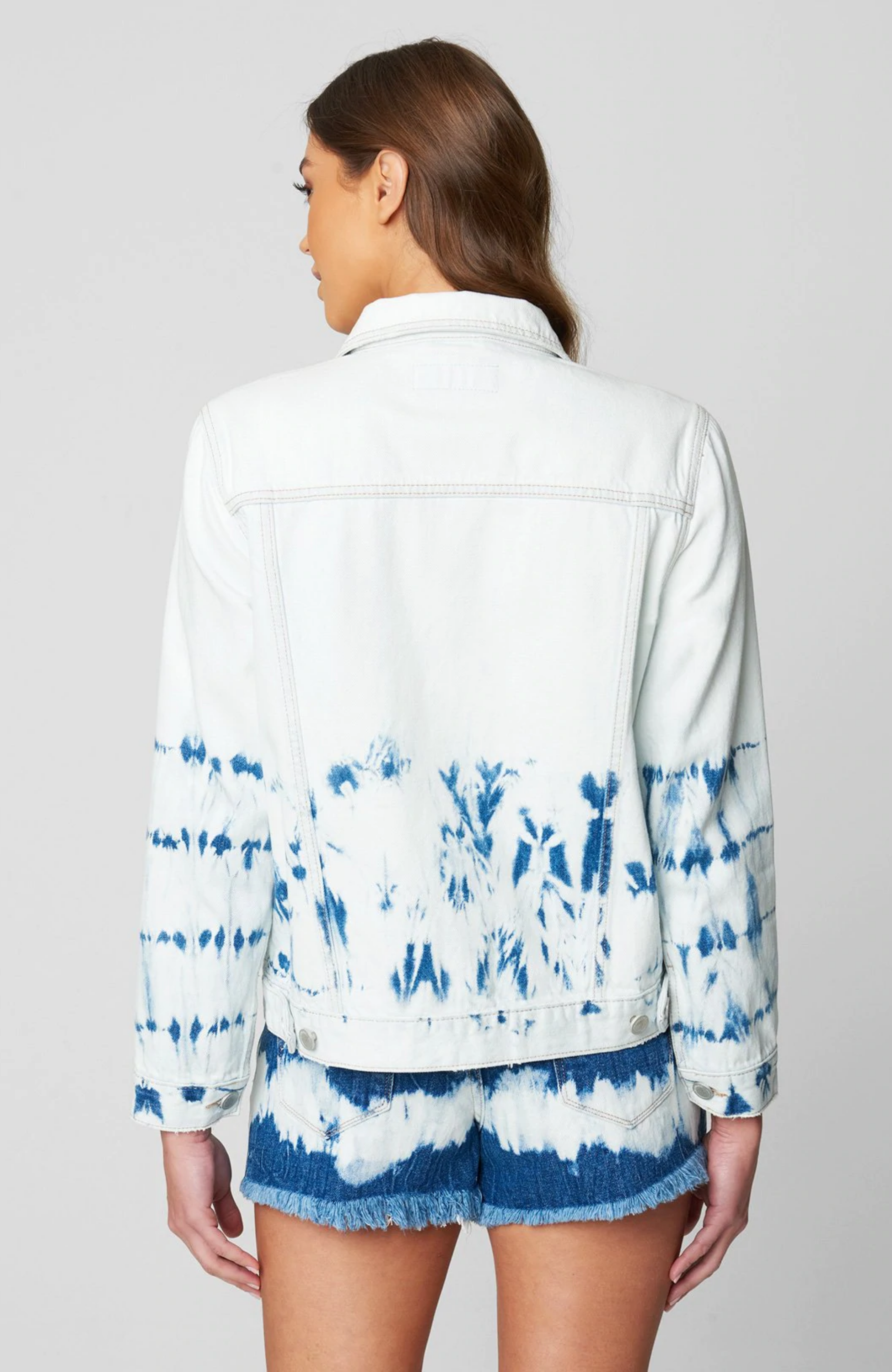 Tie dye white denim jacket online